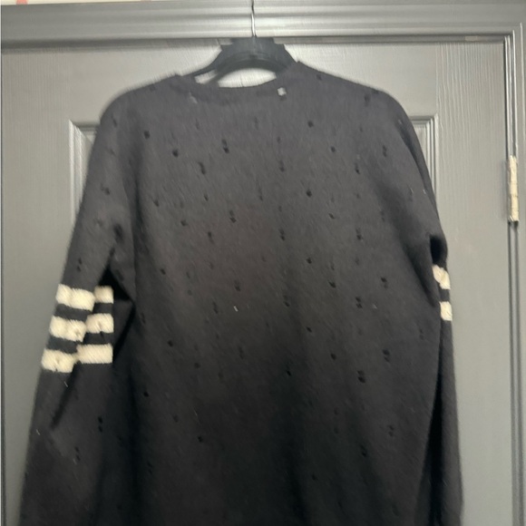 Current/Elliott Striped Wool Open Front Destroyed Cardigan - Picture 4 of 8